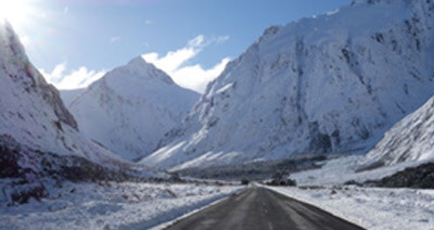 Milford Road in Winter